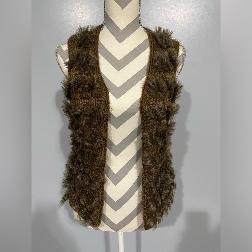 Miss Shop Brown Fur‎ Womens Vest
